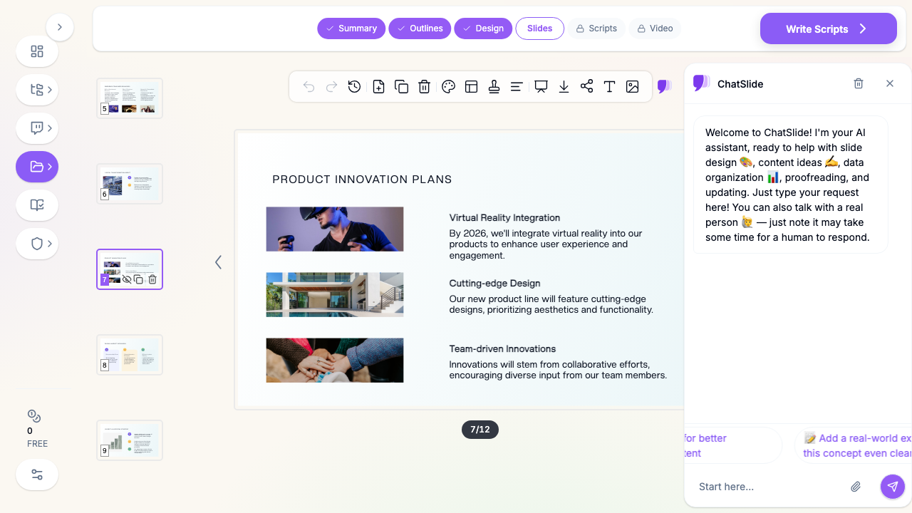 ChatSlide — Alternatives to Bullet Points on Slides (2026)